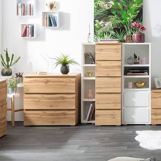 Etagère étroite 4 niches blanc - Image 5