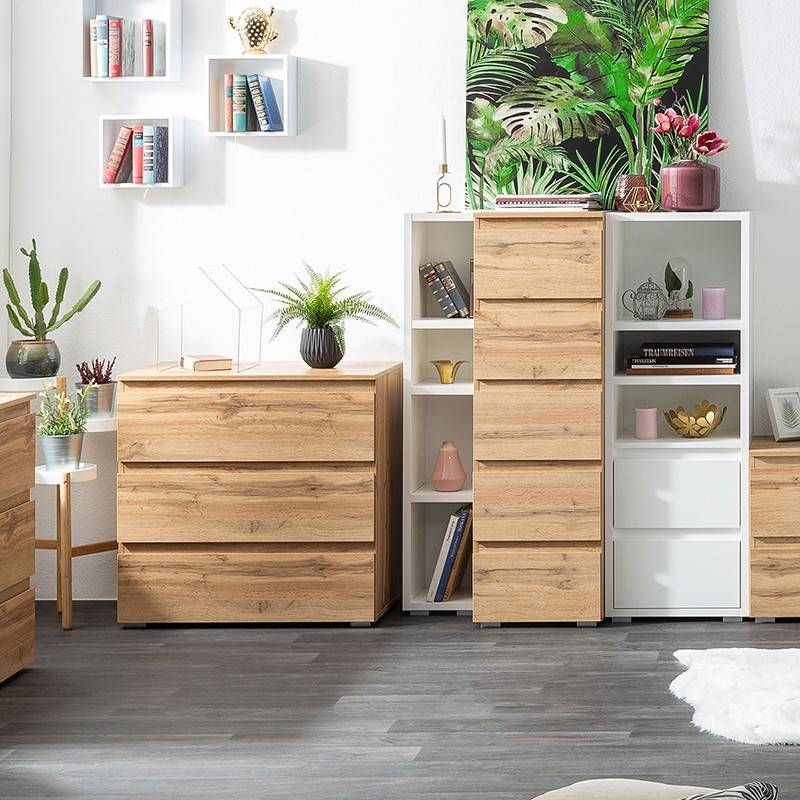 Etagère étroite 4 niches blanc - Image 5
