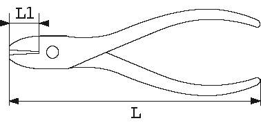 Pince coupante diagonale rase bec pointu effile SAM - 541R - Image 4