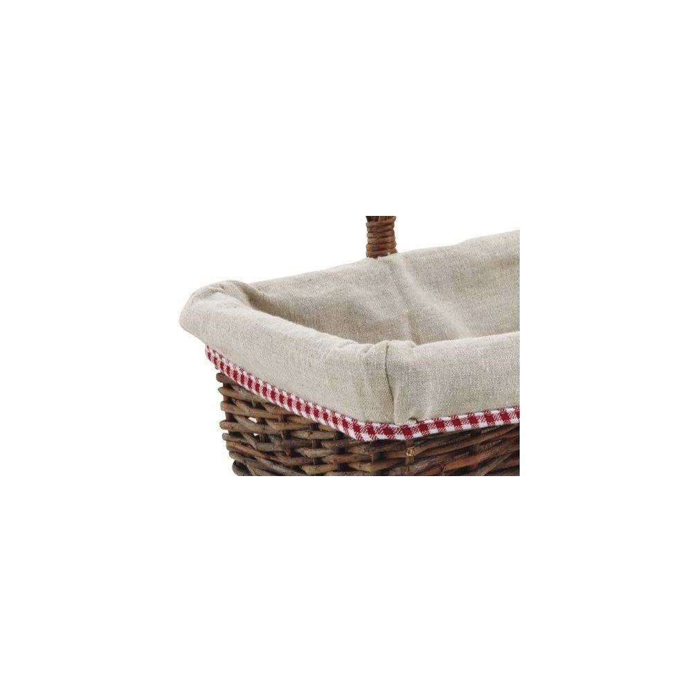 Aubry Gaspard - Panier en osier brut "Vintage chic" Rectangulaire - Image 3