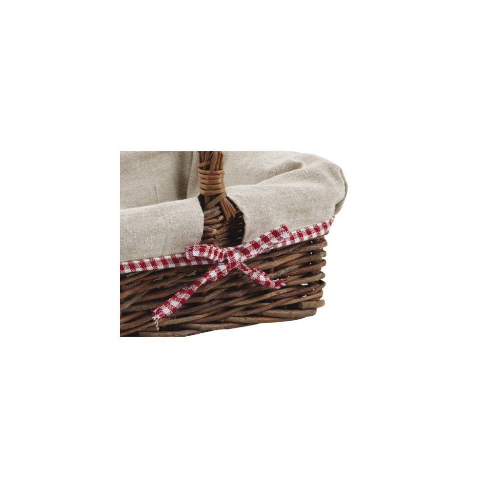 Aubry Gaspard - Panier en osier brut "Vintage chic" Rectangulaire - Image 2