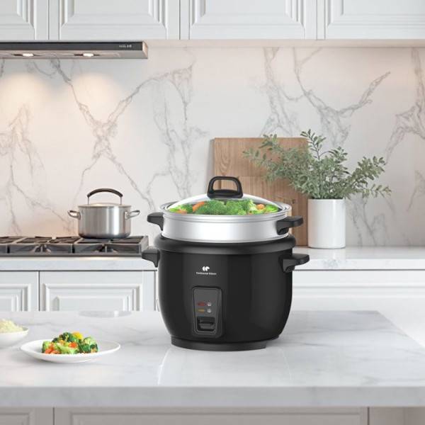 Cuiseur de Riz Electrique  - CONTINENTAL EDISON - CECR18B - 700 W - 1,8 L - Avec Panier vapeur - Fonction maintien au chaud - Inox - Image 4