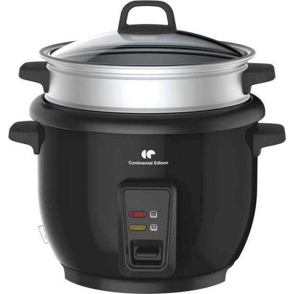 Cuiseur de Riz Electrique  - CONTINENTAL EDISON - CECR18B - 700 W - 1,8 L - Avec Panier vapeur - Fonction maintien au chaud - Inox - Image 1