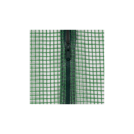 Bâche de rechange pour serre de jardin tunnel 6m² 3 x 2 x 2 m anti-UV avec porte et fenêtres ROMA verte - Image 7