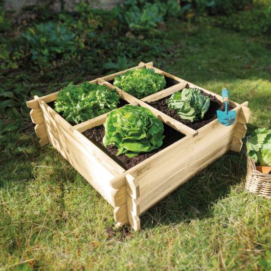 Forest Style - Carré Potager au Sol 100 x 100 x 27cm 203L Basil - Image 2
