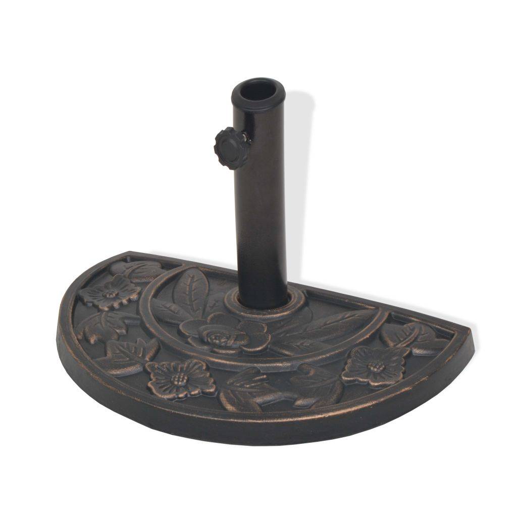 Helloshop26 - Socle pied de parasol en résine demi-cercle diamètre 38 et 48 mm bronze 9 kg - Image 2