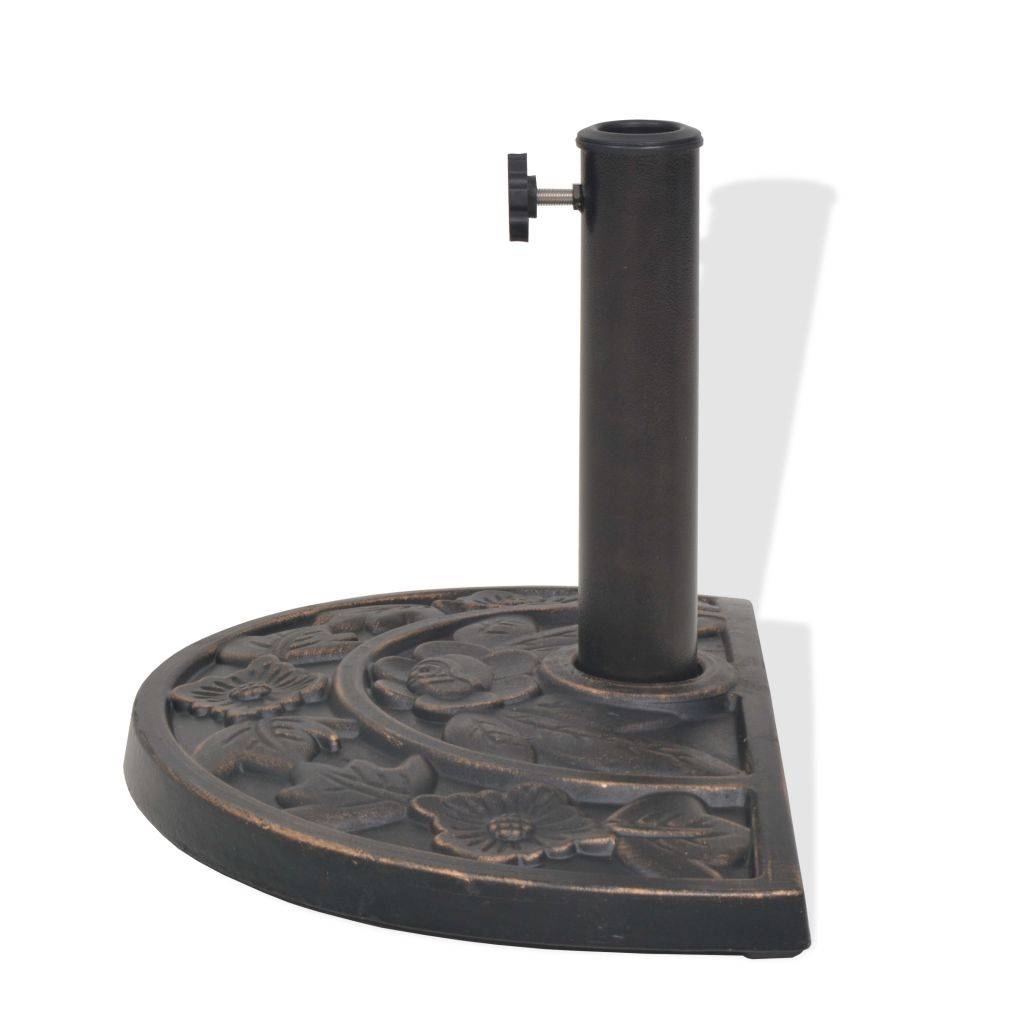 Helloshop26 - Socle pied de parasol en résine demi-cercle diamètre 38 et 48 mm bronze 9 kg - Image 3
