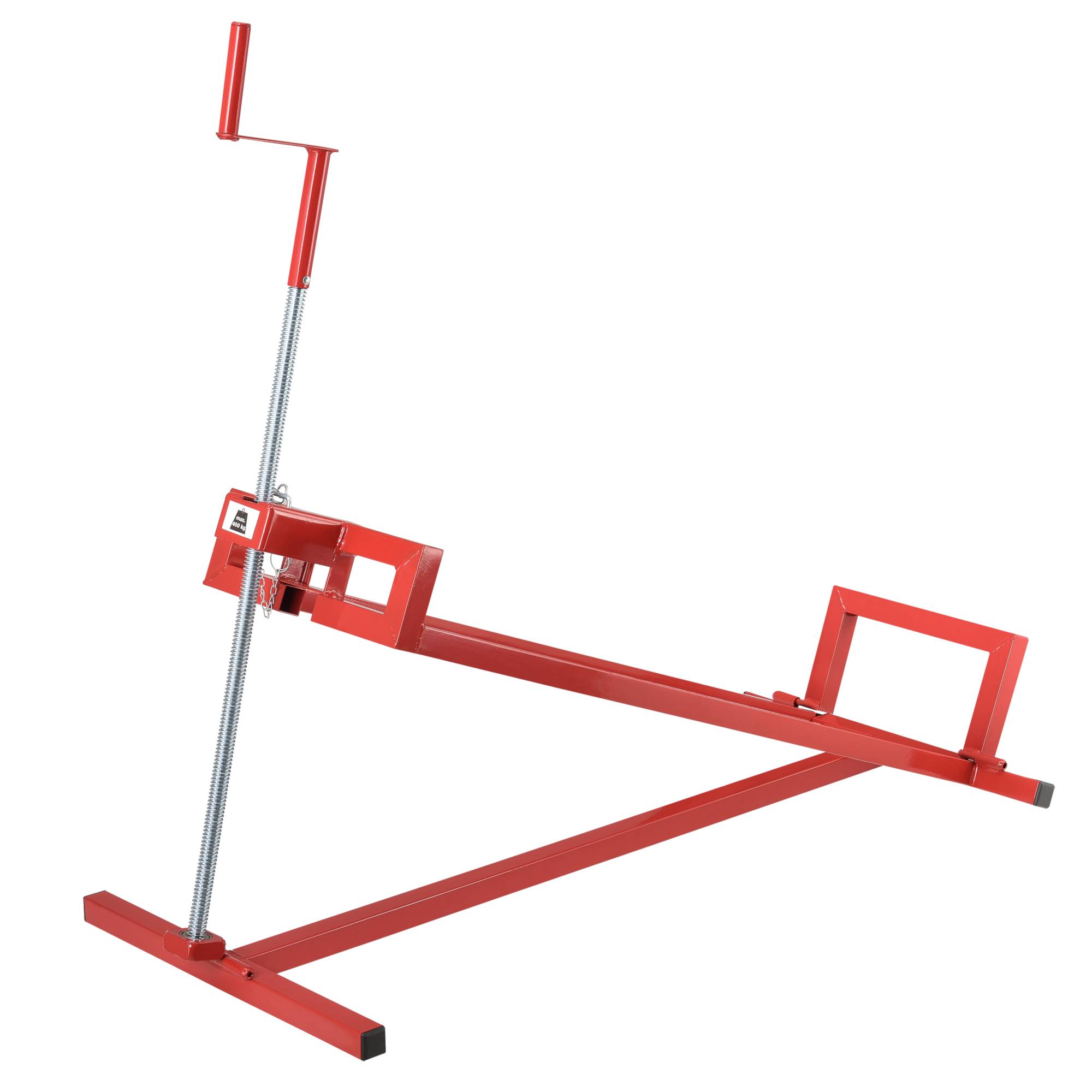 Pro.Tec - Lève-Tondeuse avec Manivelle Capacité de Charge Jusqu'à 400 kg Acier Rouge [pro.tec] - Image 3