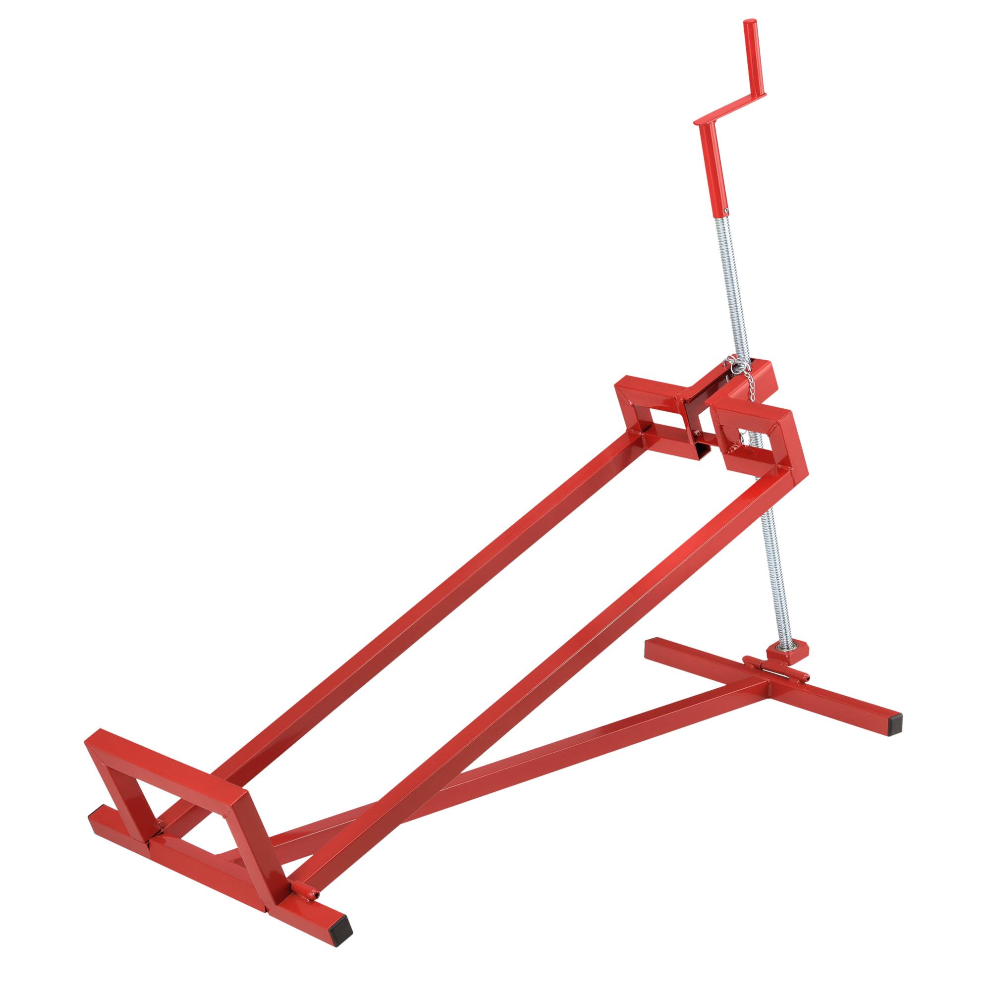 Pro.Tec - Lève-Tondeuse avec Manivelle Capacité de Charge Jusqu'à 400 kg Acier Rouge [pro.tec] - Image 1
