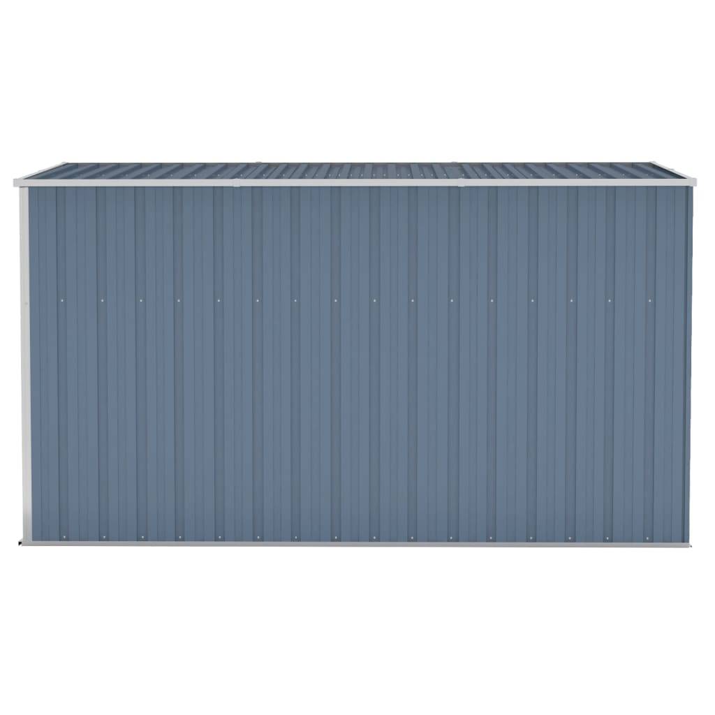 Maison Chic - Abri de jardin 3.4m² mural Cabane de jardin - Gris 118x288x178 cm Acier galvanisé - Meuble Pro MAISON CHIC - Image 4