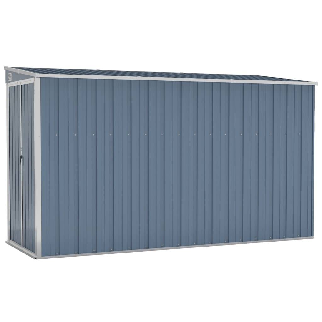 Maison Chic - Abri de jardin 3.4m² mural Cabane de jardin - Gris 118x288x178 cm Acier galvanisé - Meuble Pro MAISON CHIC - Image 1