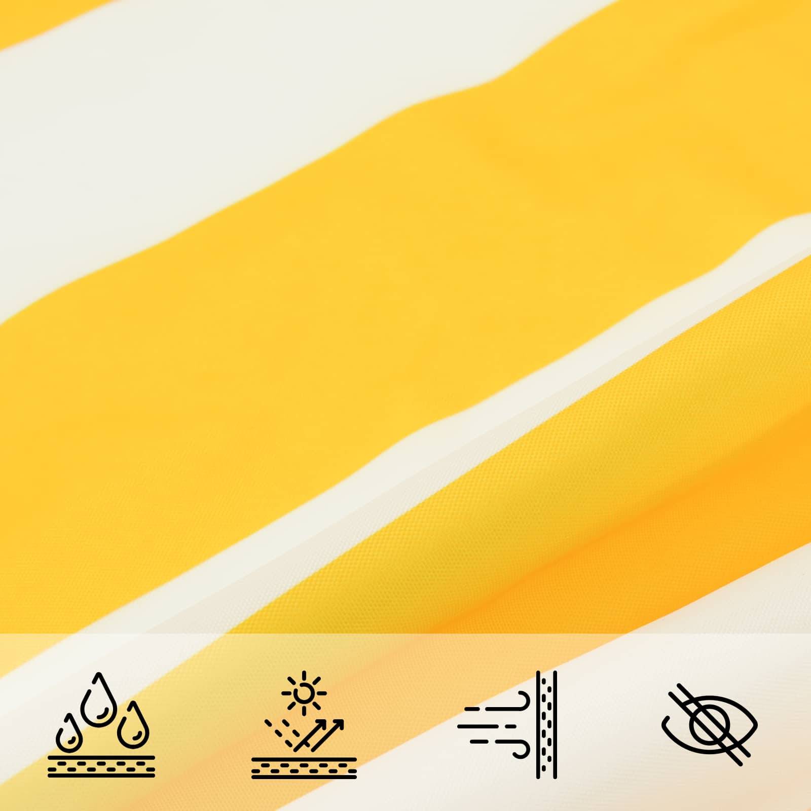 Voile d'ombrage polyester Oxford jaune et blanc 300 x 300 cm - PANGIVO - Image 5
