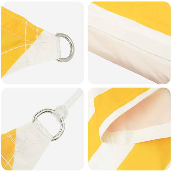 Voile d'ombrage polyester Oxford jaune et blanc 300 x 300 cm - PANGIVO - Image 3