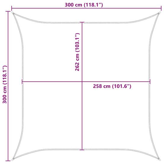 Voile d'ombrage polyester Oxford jaune et blanc 300 x 300 cm - PANGIVO - Image 7