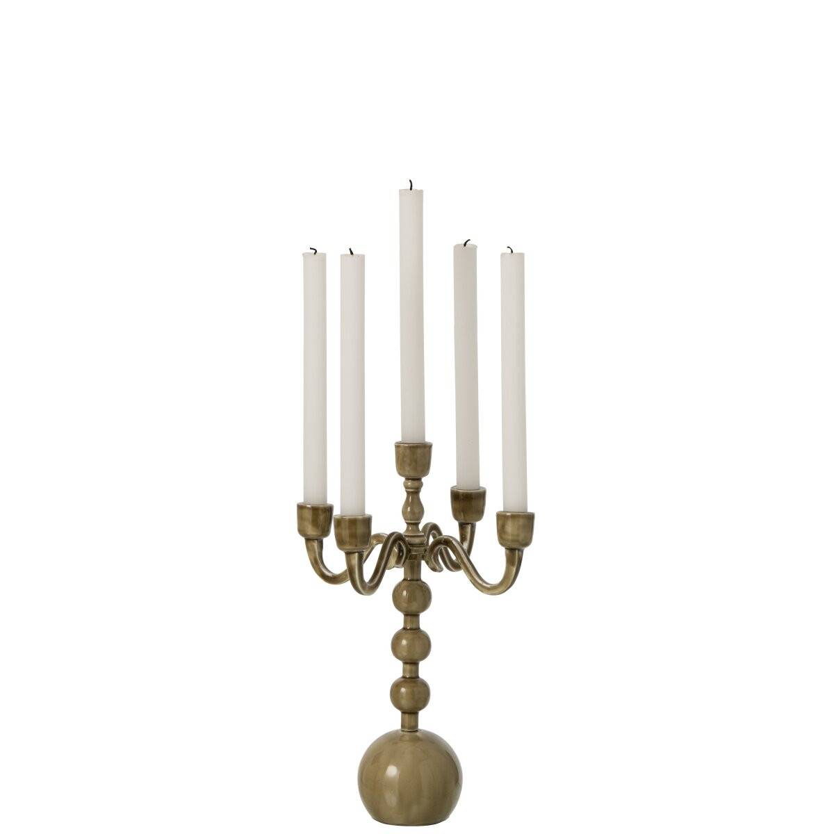 J-Line - Chandelier 5 Branches "Kaya" 35cm Vert - Image 2
