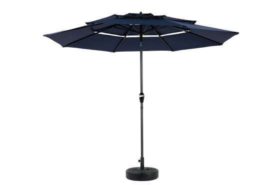 Aluminium 10ft 3 Tier Auto-tilt Umbrella (Navy Blue) (No Base) - Image 4