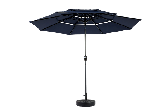 Aluminium 10ft 3 Tier Auto-tilt Umbrella (Navy Blue) (No Base) - Image 3