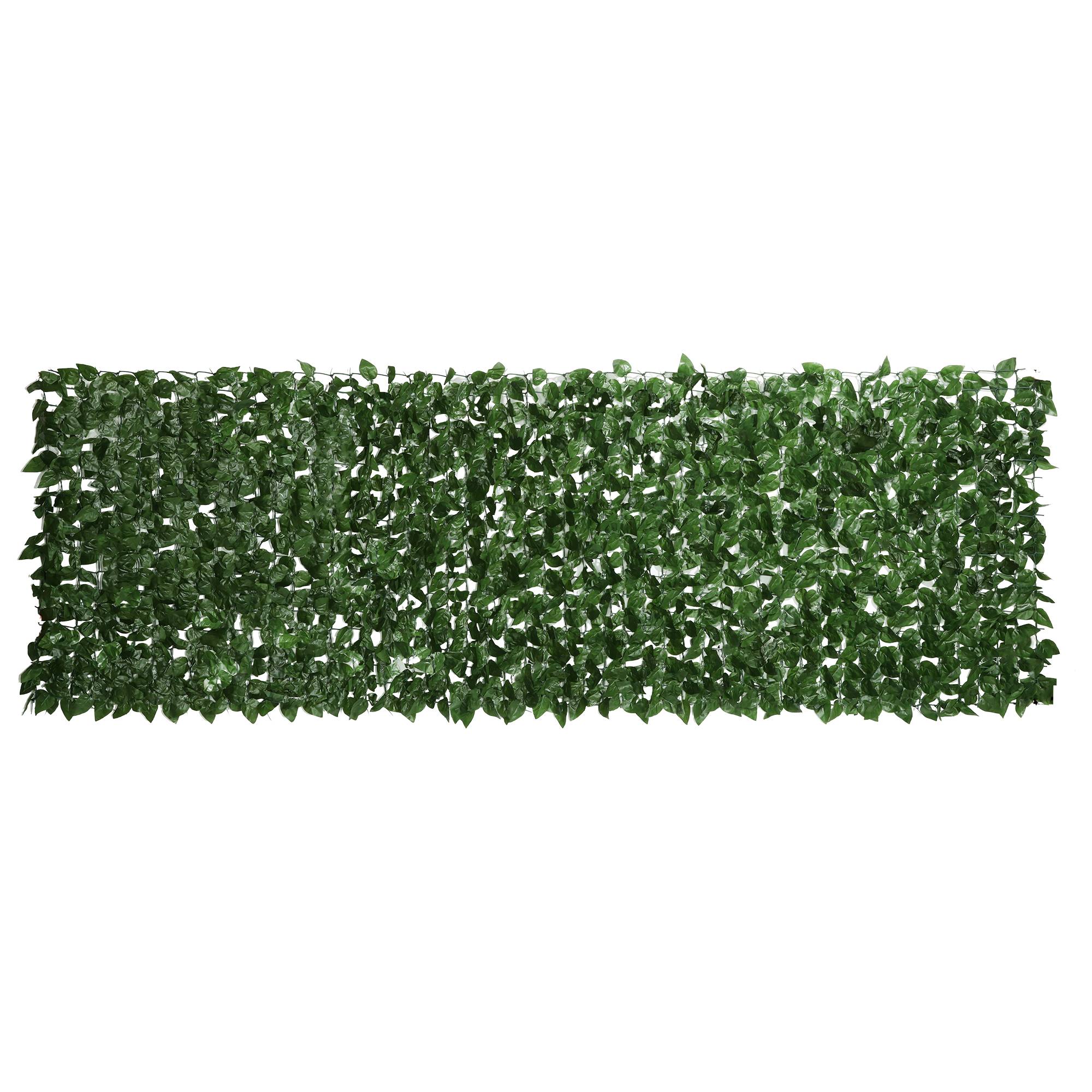 ComfortXL - Haie artificielle brise-vue soie 3 x 1 m vert foncé intérieur extérieur effet hêtre - ComfortXL Outdoor Living - Image 1