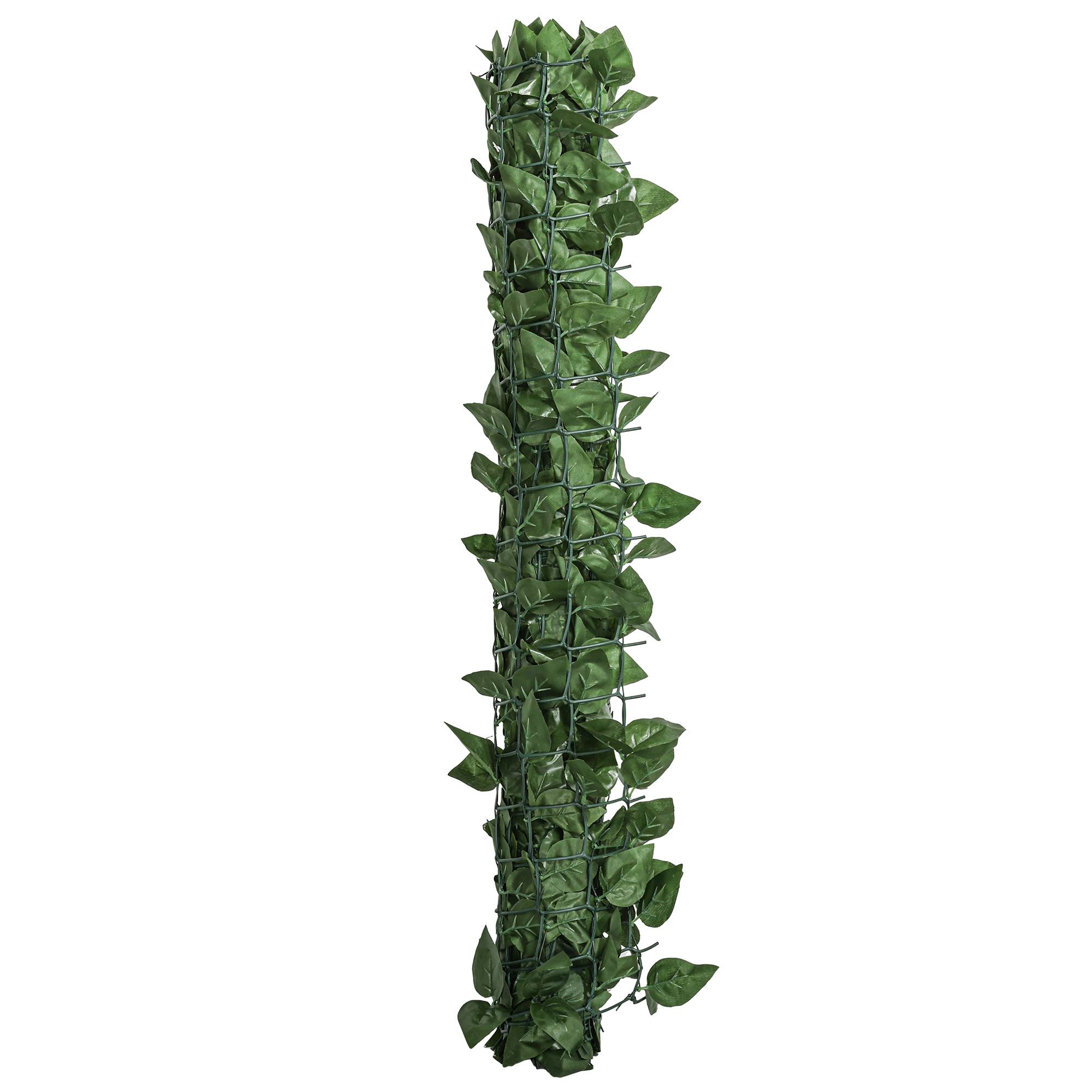 ComfortXL - Haie artificielle brise-vue soie 3 x 1 m vert foncé intérieur extérieur effet hêtre - ComfortXL Outdoor Living - Image 10