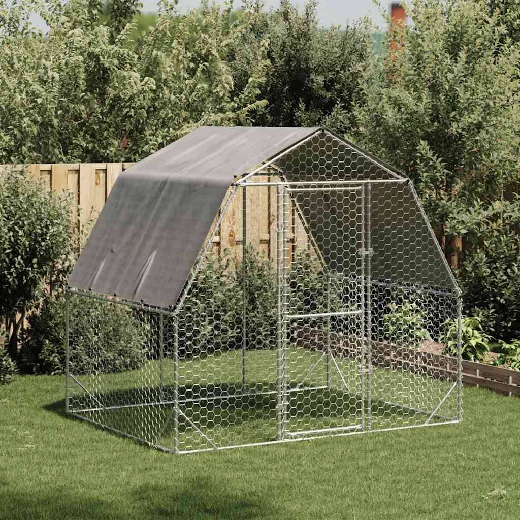 Poulailler acier argent  2,5 x 2 x 2,25 m  - Prolenta premium p3130.2 - Image 2
