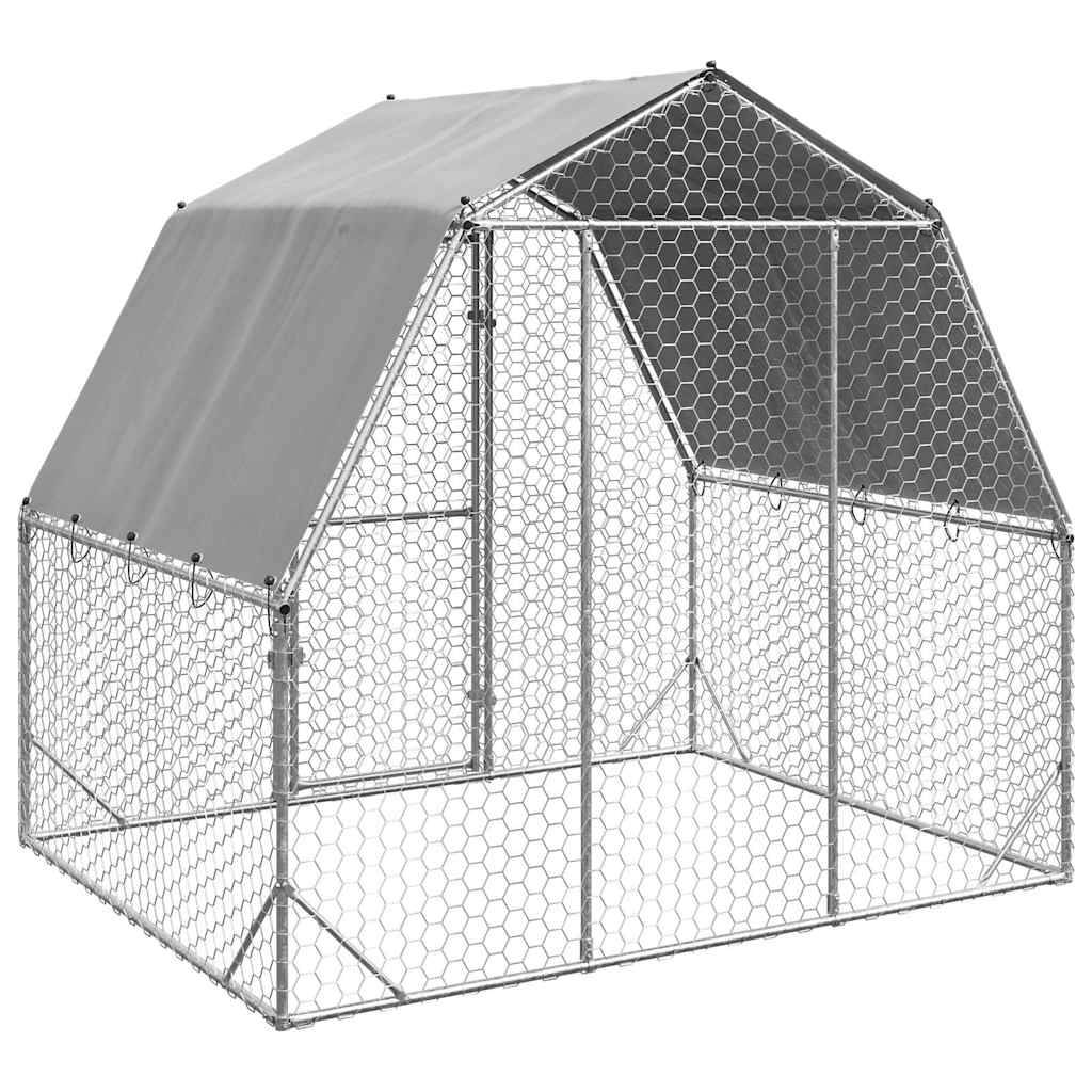 Poulailler acier argent  2,5 x 2 x 2,25 m  - Prolenta premium p3130.2 - Image 5
