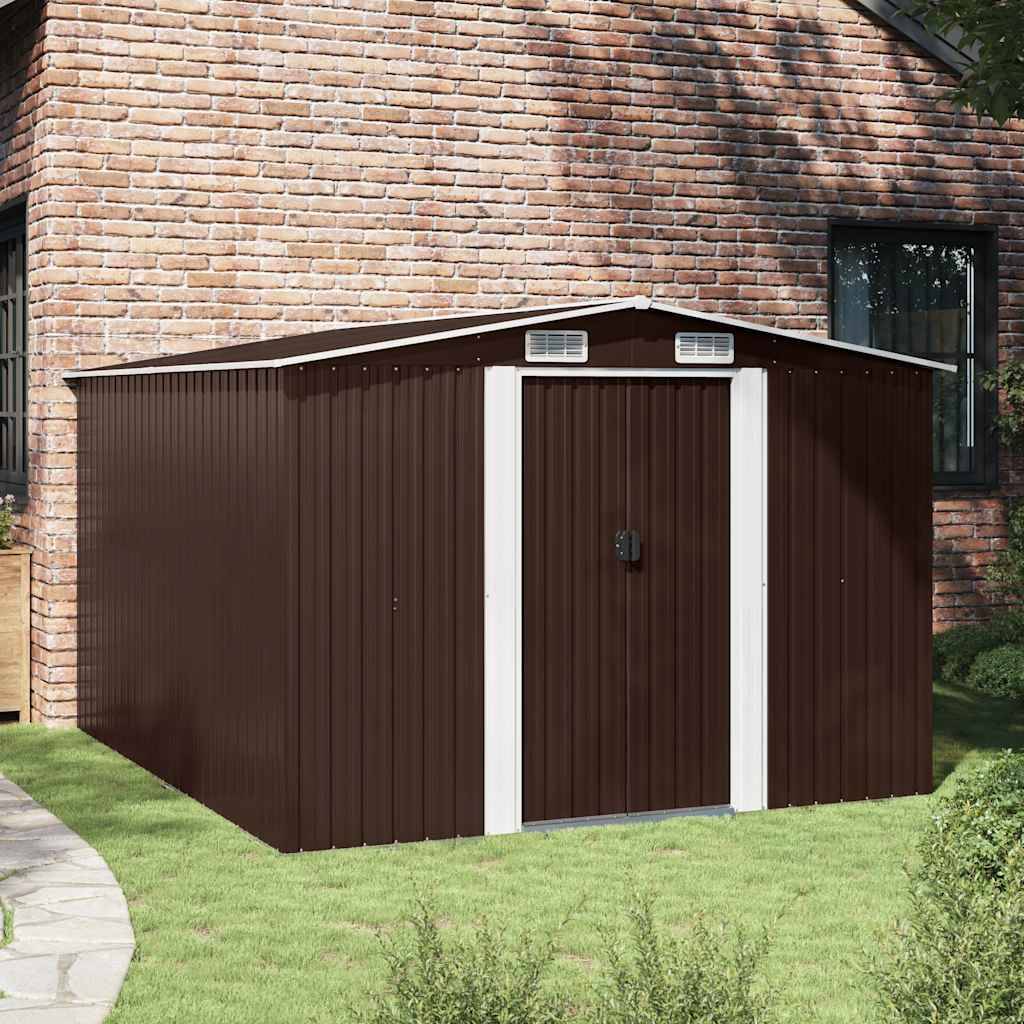 Vidaxl - Abri de jardin 257x298x178 cm Métal Marron 7.7m² vidaXL 143343 - Image 2