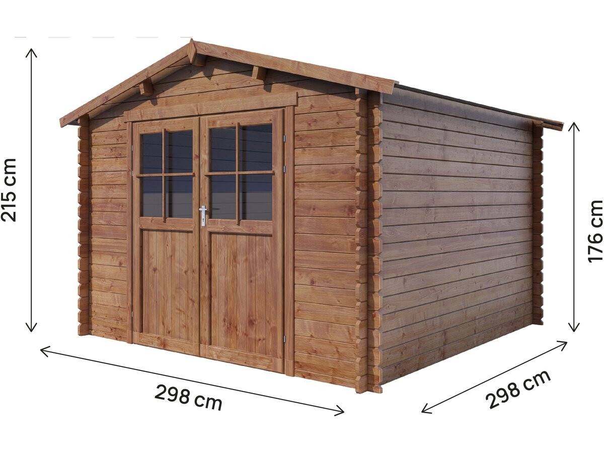 Habitat Et Jardin - Abri De Jardin En Bois "willow" - 9,3 M² - 28 Mm - Marron -habitat Et Jardin - Image 3