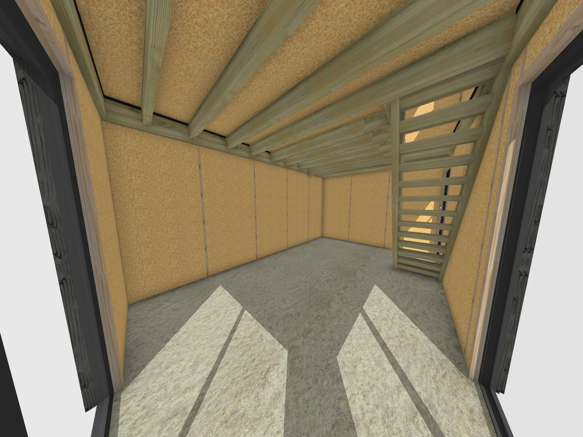 Studio de jardin RE2020 en bois 5,5 x 3,5 x 2,7 m / isolation RE2020 avec mezzanine et terrasse / menuiseries alu k-line - Image 5