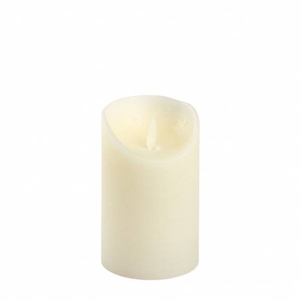 Lotti - Bougie en cire LED à piles Ivoire imitation flamme vacillante H12cm Minuteur Blanc chaud Lotti - Image 4