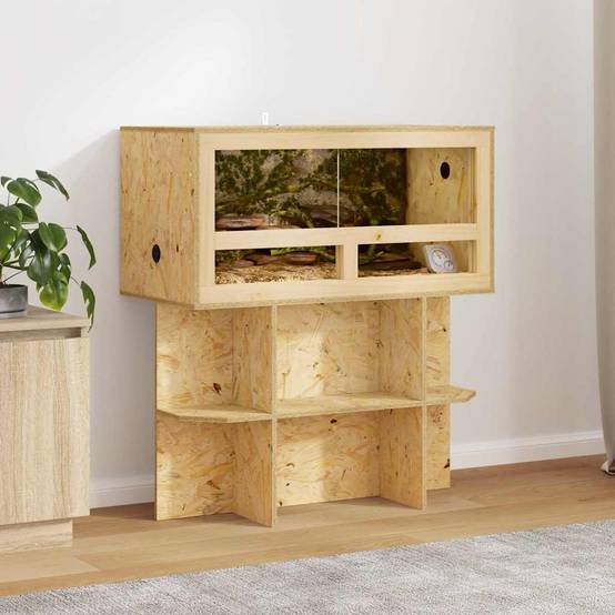 Vidaxl - Base de Terrarium avec étagère Marron 80 x 40 x 50 cm OSB vidaXL 876739 - Image 1