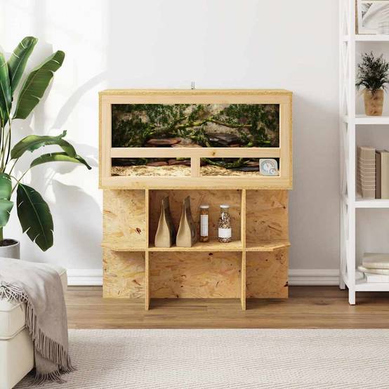 Vidaxl - Base de Terrarium avec étagère Marron 80 x 40 x 50 cm OSB vidaXL 876739 - Image 5