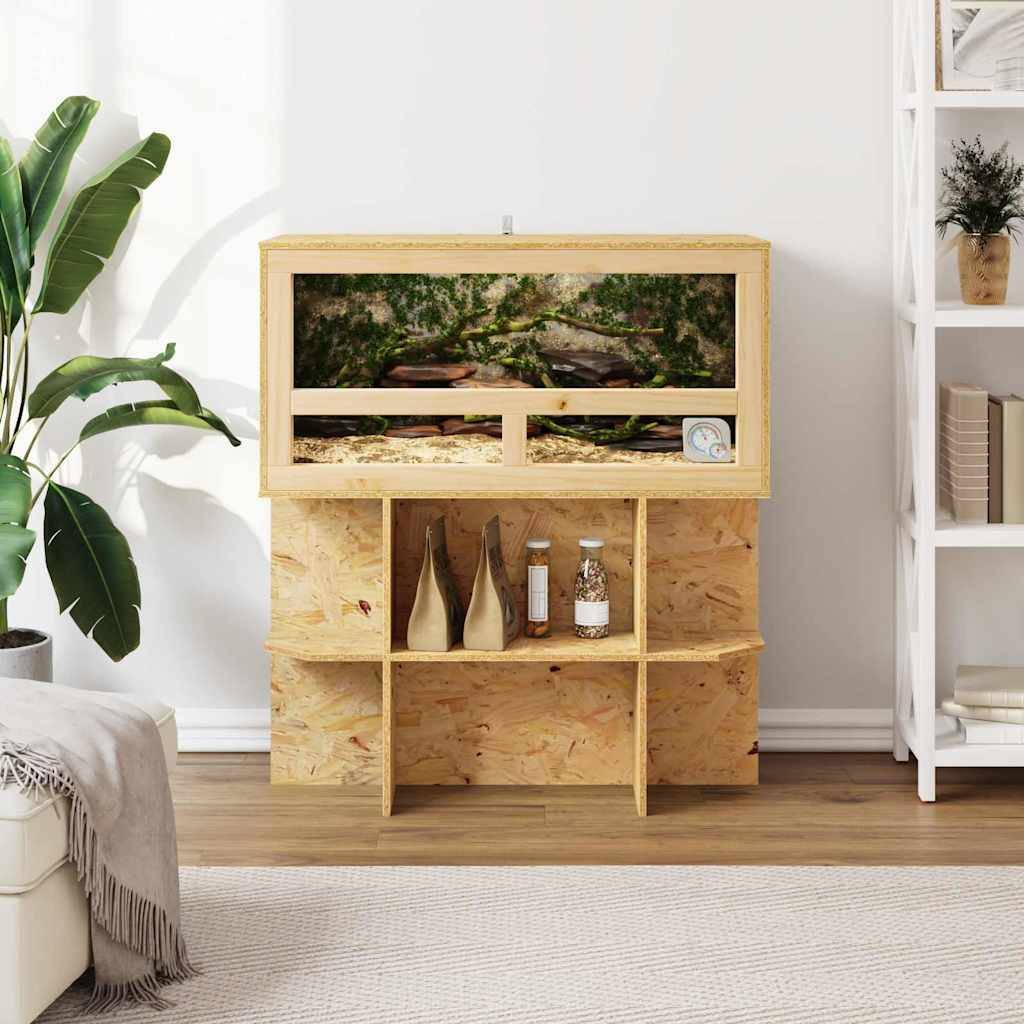 Vidaxl - Base de Terrarium avec étagère Marron 80 x 40 x 50 cm OSB vidaXL 876739 - Image 5