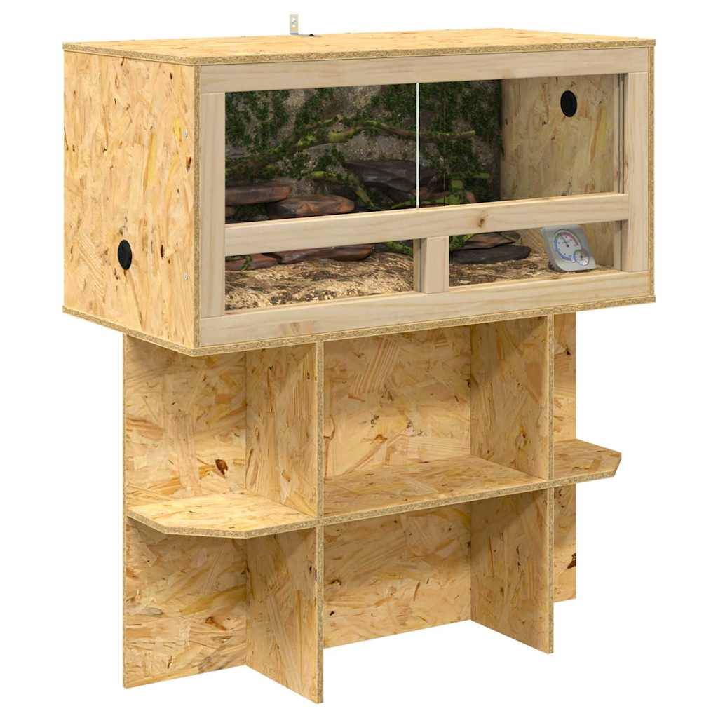 Vidaxl - Base de Terrarium avec étagère Marron 80 x 40 x 50 cm OSB vidaXL 876739 - Image 4
