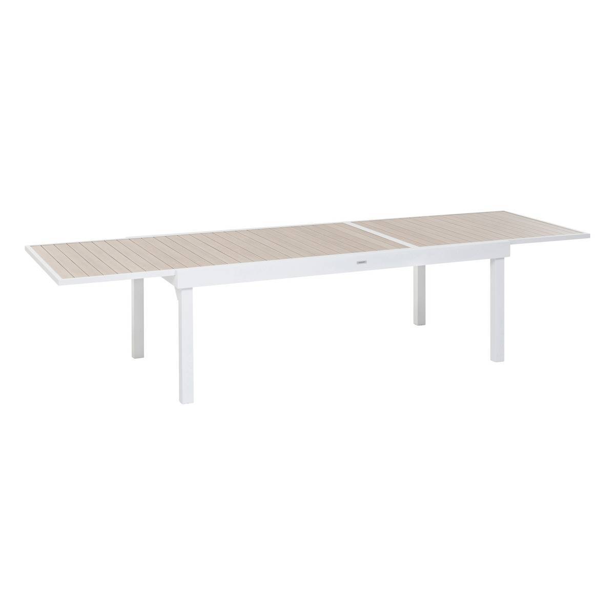 Hesperide - Table de jardin extensible "Piazza" lin & blanc 12 places en aluminium traité en epoxy Hespéride - Image 2