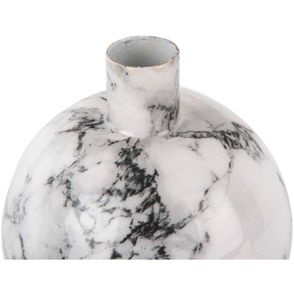 Pt Living - Bougeoire effet marbre 10 x 10 cm Marble Blanc - Image 4