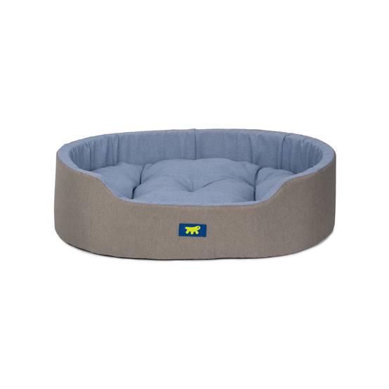 Ferplast - Ferplast Panier Chien Dandy, Coussin Amovible et Lavable, Housse en Coton avec Rembourrage Doux, Lit Chiens Moyen, 80 x 55 x H 18 cm, Bleu Clair - Image 1