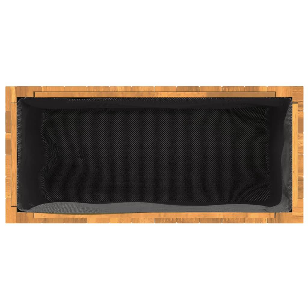 Jardinière bois d'acacia naturel 59 x 27.5 x 35 cm - PANGIVO - Image 8