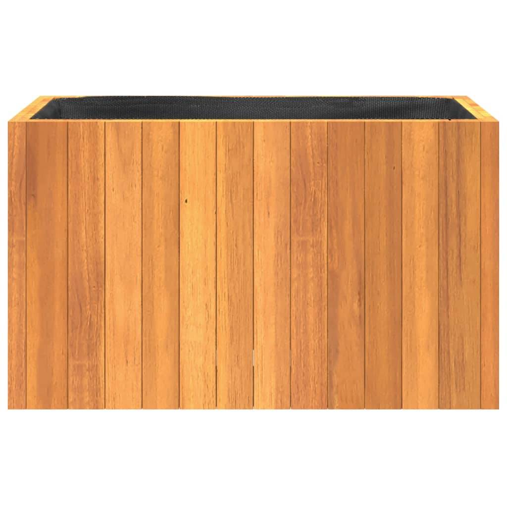 Jardinière bois d'acacia naturel 59 x 27.5 x 35 cm - PANGIVO - Image 5