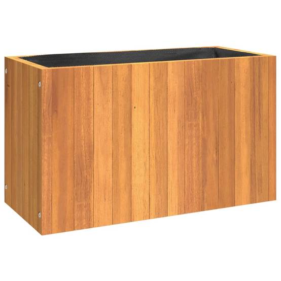 Jardinière bois d'acacia naturel 59 x 27.5 x 35 cm - PANGIVO - Image 2