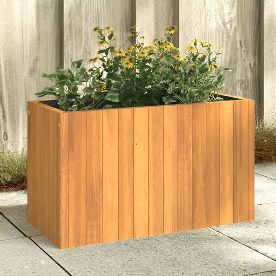 Jardinière bois d'acacia naturel 59 x 27.5 x 35 cm - PANGIVO - Image 1