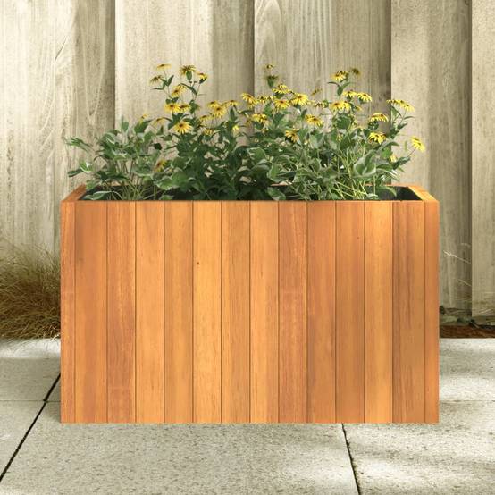 Jardinière bois d'acacia naturel 59 x 27.5 x 35 cm - PANGIVO - Image 3