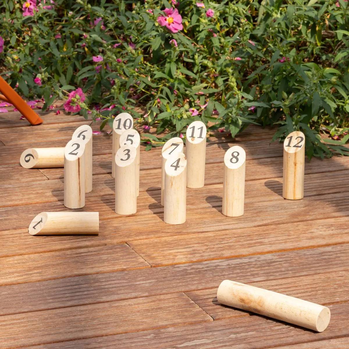 Paris Prix - Jeu de Quilles en Bois "Nordique" 21cm Naturel - Image 5