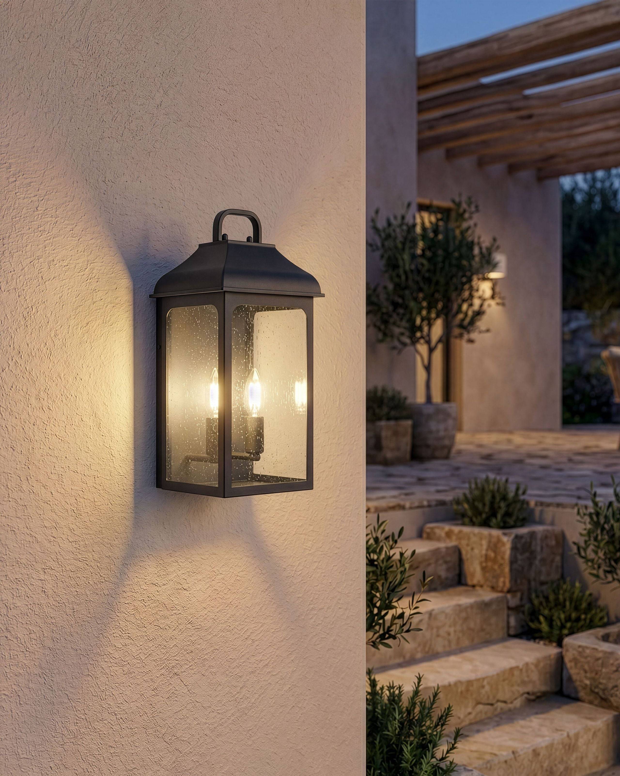 Beliani - Lampe murale pour l'extérieur Aluminium Noir VIDBOL - Beliani - Image 1