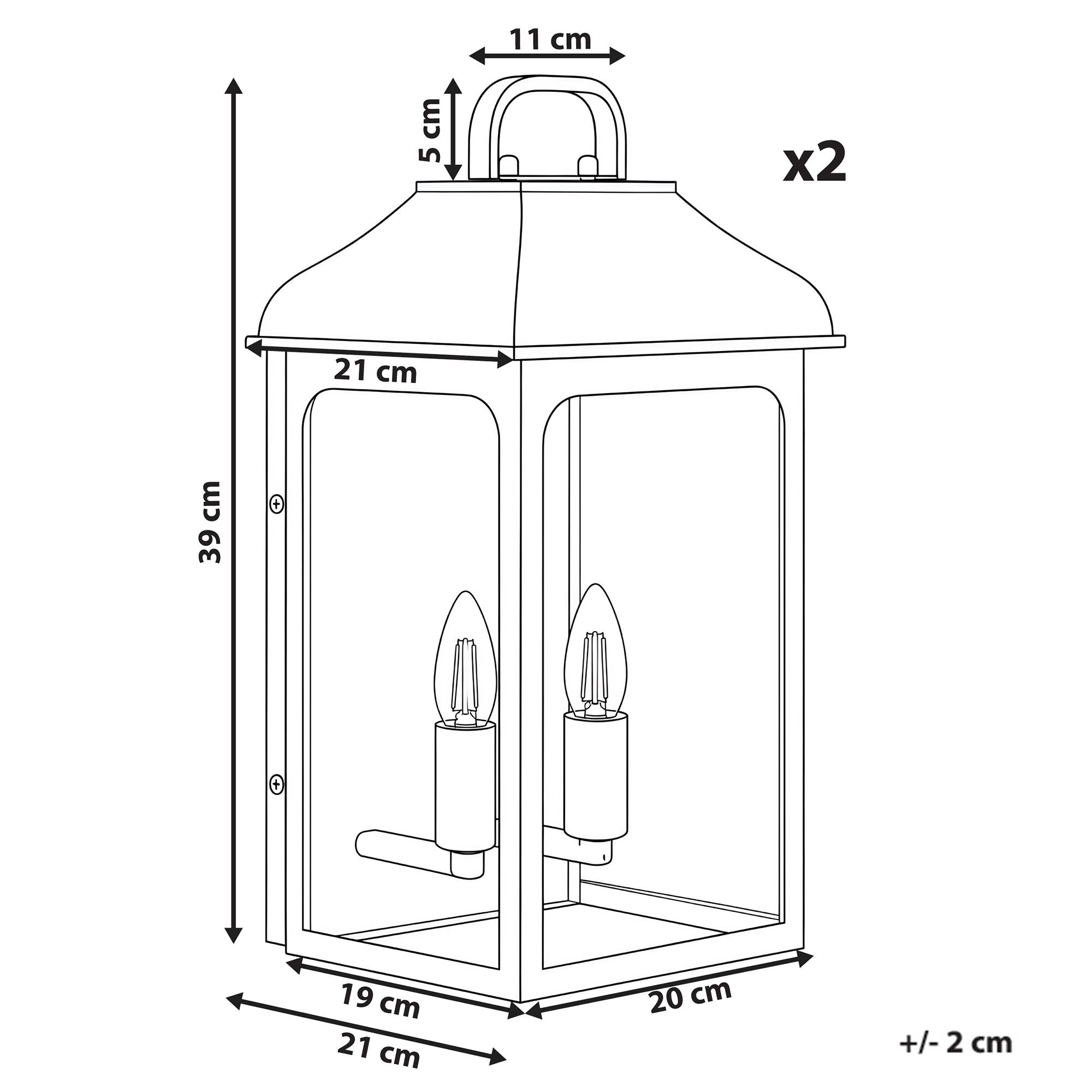 Beliani - Lampe murale pour l'extérieur Aluminium Noir VIDBOL - Beliani - Image 3
