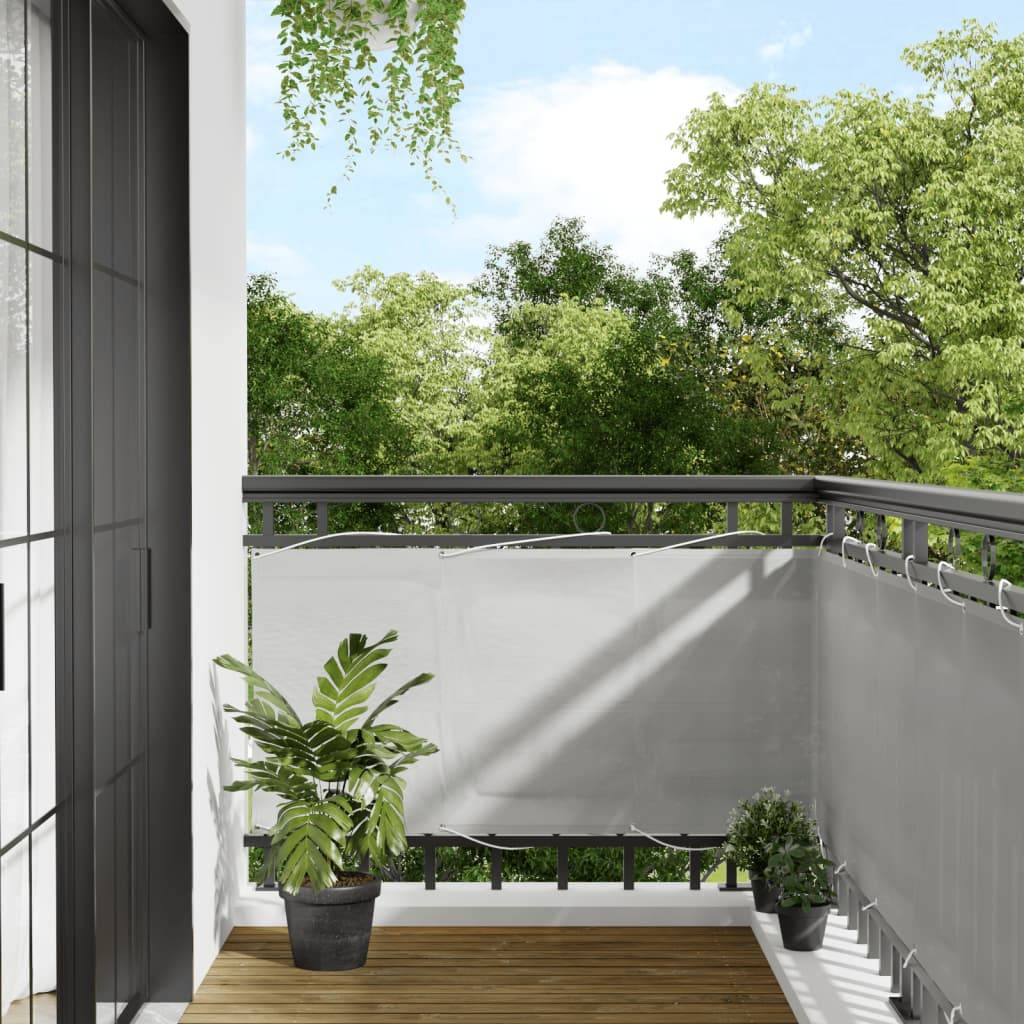 Écran de balcon polyester oxford gris clair 75 x 800 cm - PANGIVO - Image 1