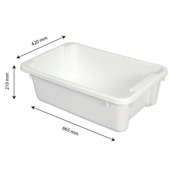 Bac renforcé rectangulaire empilable emboîtable 40 L - blanc - Gilac - Image 2