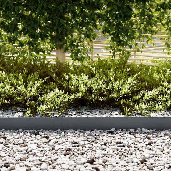 Bordure pelouse acier aménagement paysager séparation 30pcs 100x15cm anthracite - ComfortXL Outdoor Living - Image 3
