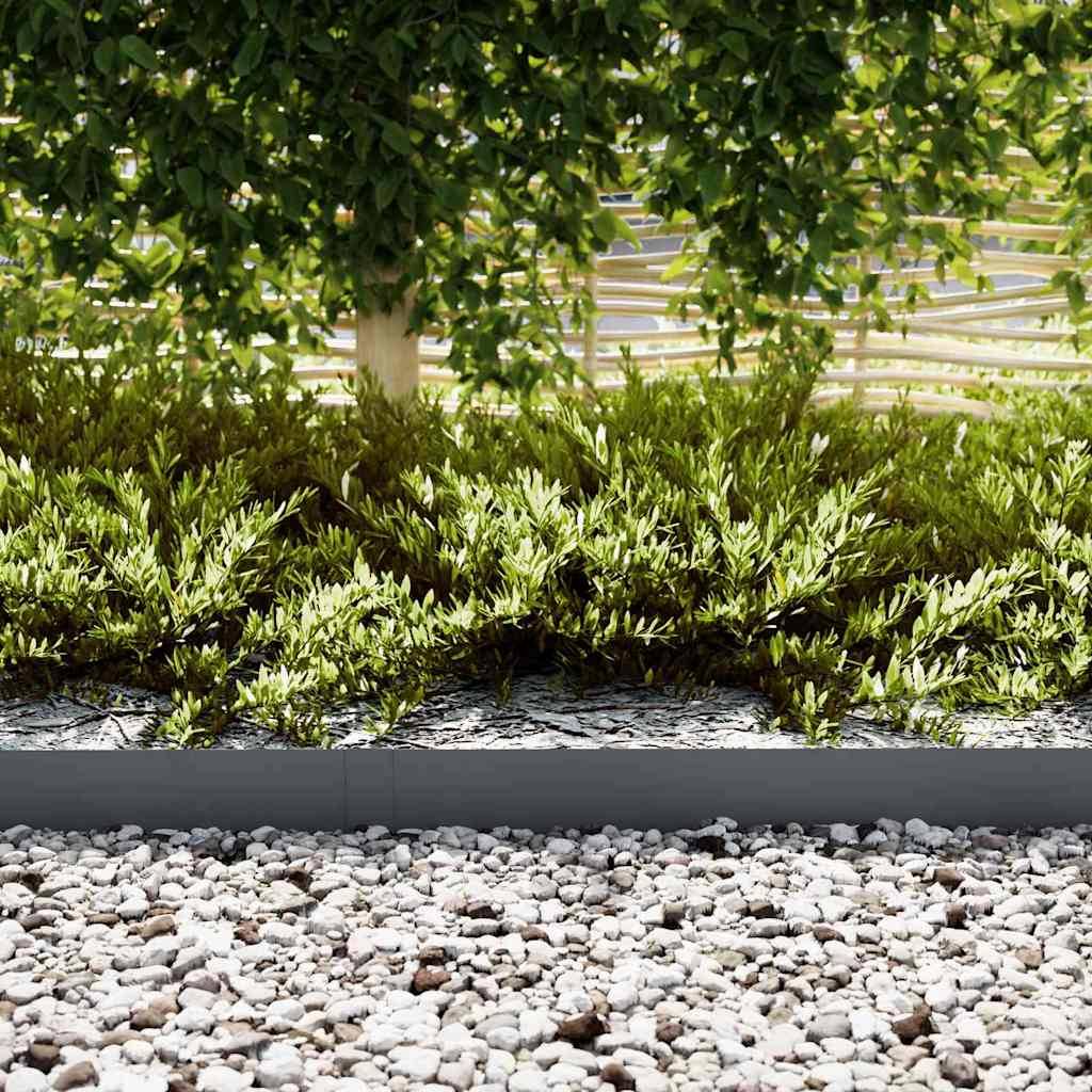 Bordure pelouse acier aménagement paysager séparation 30pcs 100x15cm anthracite - ComfortXL Outdoor Living - Image 3