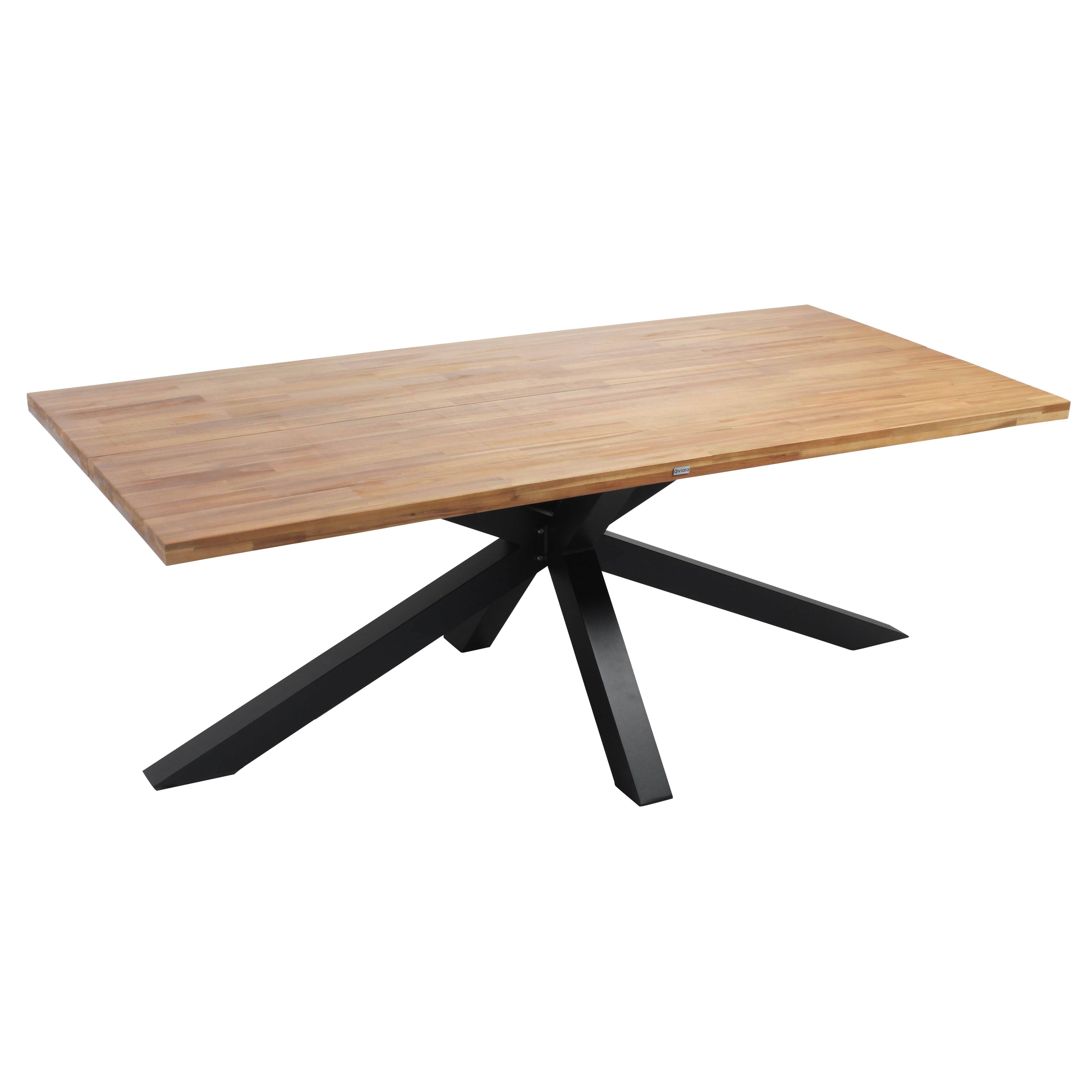 Oviala - Table de jardin en aluminium et bois d'acacia 8 places 200x95 cm Stella - Oviala - Image 2