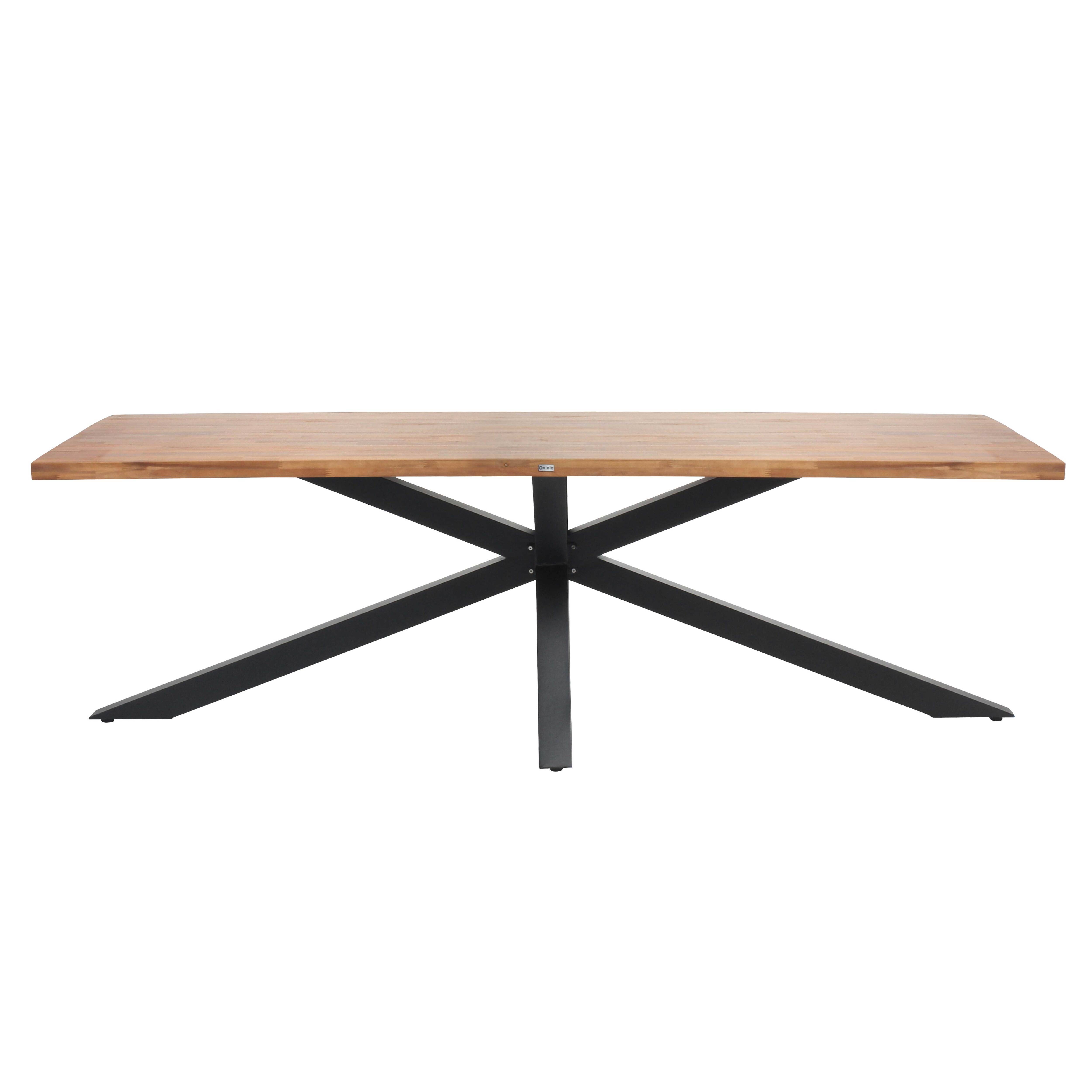 Oviala - Table de jardin en aluminium et bois d'acacia 8 places 200x95 cm Stella - Oviala - Image 4